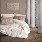 Cotton Box Cool Mood Nakışlı Ranforce Tek Kişilik Kahve Nevresim Takımı