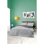Cotton Box Cozy Home Mono Çift Kişilik Lastikli Çarşaflı Nevresim Takımı Maze Siyah