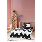 Cotton Box Cozy Home mono Tek Kişilik Lastikli Çarşaflı Nevresim Takımı Flow Siyah