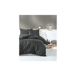 COTTON BOX CTN-EGT-STP-STN-Ç.K-N.T-Antrasit Elegant Stripe Çift Kişilik Nevresim Takımı Saten Antrasit,200 x 220 Gri