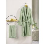 Cotton Box Deluxe Single %100 Pamuk Yeşil M Beden Bornoz Seti