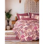 Cotton Box Ethnic Tek Kişilik Estilo Bordo Nevresim Takımı - 160 x 220 cm