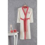 Cotton Box Fine Ekru & Mercan Bornoz - S - M