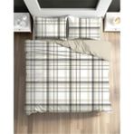 Cotton Box Fixbox Ranforce Tek Kişilik Çarşafı Lastikli Nevresim Takımı Stria Bej - 160 x 220 cm