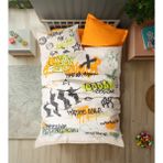 Cotton Box Genç Odası Tek Kişilik Complete Set Graffiti Oranj Nevresim Takımı - 100 x 200 cm