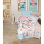 Cotton Box Genc Ranforce Nevresim Takimi Tek Kisilik Smile Mint
