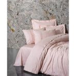 Cotton Box Jana Pudra Jakarlı Saten Çift Kişilik Nevresim Takımı