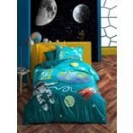 Cotton Box Little Astronaut Turkuaz Tek Kişilik Nevresim Takımı