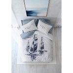 Cotton Box Maritime Çift Kişilik Nevresim Takımı Skipper Indigo Çok Renkli