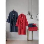 Cotton Box Masculine Aile Bornoz Seti Abel Kırmızı-lacivert Çok Renkli