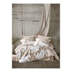 COTTON BOX MSTK08876 Saten Line Çift Kişilik Nevresim Takımı-Loren Bej,200 x 220 Bej