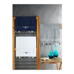Cotton Box Nakışlı Fit 3 Adet 50x90 cm Lacivert Gri Beyaz Havlu Seti