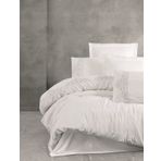 Cotton Box Nakisli Saten Cift Kisilik Nevresim Takimi Genny Beyaz