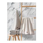 Cotton Box Nature Kahve Bej Jakarlı 50x90 cm 4'lü Havlu Seti