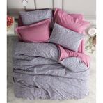 Cotton Box Petite Penny-Gülkurusu Tek Kişilik Nevresim Takımı 1737 - Gri - Gül Kurusu - 160 x 220 cm