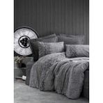 Cotton Box Plain Çift Kişilik Nevresim Takımı Sooty Gri - 200 x 220 cm - Gri - Antrasit