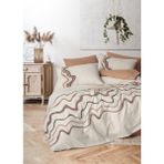 Cotton Box Puff Nakışlı Ranforce Çift Kişilik Nevresim Takımı Molende Karamel - 200 x 220 cm - Bej - Kahve
