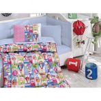 Cotton Box Ranforce Uçan Balon Pembe Bebek Uyku Seti