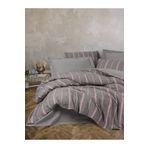 Cotton Box Ribbed Çift Kişilik Barisan Gri 200x220 cm Nevresim Takımı
