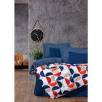 Cotton Box Ring Modern Mavi 200 x 220 cm Çift Kişilik Nevresim Takımı
