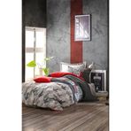 COTTON BOX rock Rock Tek Kişilik (Çarşafı Lastikli) Nevresim Takımı Kırmızı Ranforce%100 Pamuk,160 x 220 Kırmızı