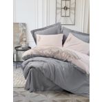 Cotton Box Sheen Gri Brode Nakışlı Çift Kişilik Saten Nevresim Takımı