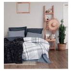 Cotton Box Smooth Siyah Çift Kişilik Trim Battaniyeli Nevresim Takımı