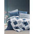 Cotton Box Solito İndigo Modern Tek Kişilik 160x220 cm Nevresim Takımı