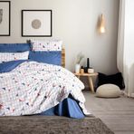 Cotton Box Stew Mavi Minimal Çift Kişilik 200x220 cm Nevresim Takımı