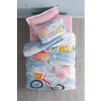 Cotton Box Tek Kişilik Happy Pembe Junior 170x220 cm Nevresim Takımı