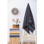 Cotton Box Twins %100 Pamuk Antrasit Plaj Havlusu