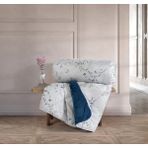 Cotton Box Velvet Tek Kişilik Yorgan Nitsa Denim 155X215 cm - 155 x 215 cm - Mavi