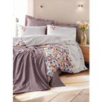 Cotton Box Vivid Çift Kişilik Pikeli Nevresim Takımı Flurry Lila Çok Renkli