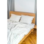 Cotton Collection Çift Kişilik Çizgili Nevresim Seti Rayuna