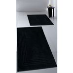 Cotton Crafty Pamuk Dokuma Su Emici Banyo Paspas Seti, Banyo Halısı Vera 2 Li Set 60x100 - 60x50 SİYAH