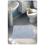 Cotton Crafty Pamuk Dokuma Su Emici Banyo Paspası Ayak 60x40 Cm GRİ