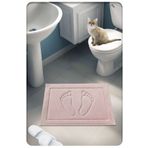 Cotton Crafty Pamuk Dokuma Su Emici Banyo Paspası Ayak 60x40 Cm PUDRA