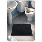 Cotton Crafty Pamuk Dokuma Su Emici Banyo Paspası Ayak 60x40 Cm SİYAH
