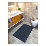 Cotton Crafty Pamuk Dokuma Su Emici Banyo Paspası, Banyo Halısı Victoria 70 x 120 Cm ANTRASİT