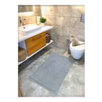 Cotton Crafty Pamuk Dokuma Su Emici Banyo Paspası, Banyo Halısı Victoria 70 X 120 Gri