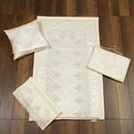 Cotton House 5 Parça Güpürlü Krem Seccade Takımı