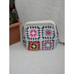Cotton Ip Omuz Çantası - En : 25 cm Boy : 20 cm - Renkli