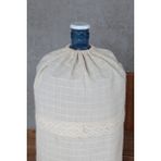 Cotton Maison Naturel Fırfırlı Damacana Kılıfı Orta Dantelli - 26x45 Cm - Krem