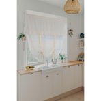 Cotton Maison Naturel Potlu Tül Perde Retro, 100 x 200, 4627, Krem