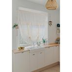 Cotton Maison Naturel Potlu Tül Perde Retro Krem Fırfırlı