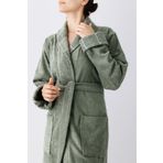 Cotton Mania Carmine Robe Olive Ekstra Yumuşak Modern ve Özel Tasarim %100 Pamuk Unisex Şalyaka Bornoz