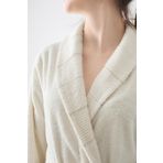 Cotton Mania Carmine Robe X Cream Ekstra Yumuşak Modern ve Özel Tasarim %100 Pamuk Unisex Şalyaka Bornoz