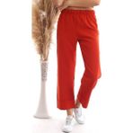 Cotton Mood 20343275 Azra Beli Lastikli Duble Paça Pantolon Kıremıt - Kiremit