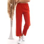 Cotton Mood Azra Beli Lastikli Duble Paça Pantolon Kıremıt 20343275