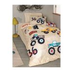 Cottonbox Junior Cars-Bej 1863 Tek Kişilik Nevresim Takımı